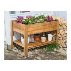 Fioriera 120x80 Orto Rialzato Urbano da Balcone Giardino Pensile Vaso in Legno