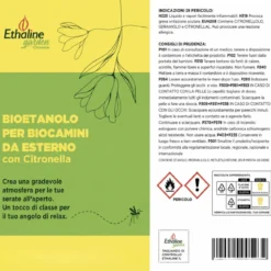 36 Flaconi 1L Bioetanolo con Citronella per Biocamini da Esterno