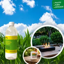 36 Flaconi 1L Bioetanolo con Citronella per Biocamini da Esterno