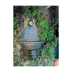 Fontana da Parete Verde in Ghisa Lavabo a Muro Giardino Lavandino Rubinetto