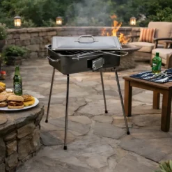 Fornacella Barbecue a Carbonella Campeggio Pieghevole Griglia Portatile Giardino