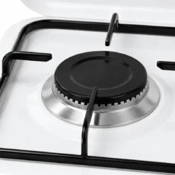 Fornello a Gas GPL 2 Fuochi Portatile 4,4 kW con Coperchio da Esterno