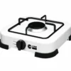 Fornello a Gas GPL 1 Fuoco Portatile 2,2 kW per Uso Esterno Bianco