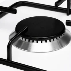 Fornello a Gas GPL 1 Fuoco Portatile 2,2 kW per Uso Esterno Bianco