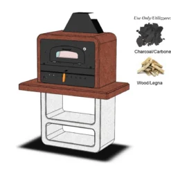 Forno a Carbonella Legna Cucina in Cemento Esterno Componibile Barbecue