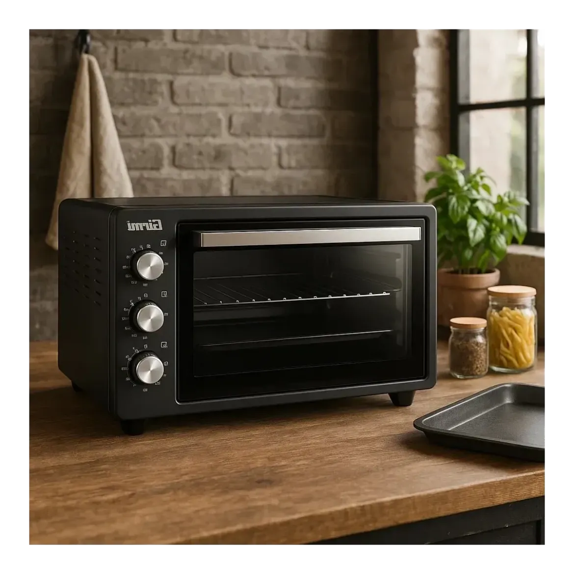 Forno Elettrico Antracite 1400W 45 Litri Ventilato Multifunzione