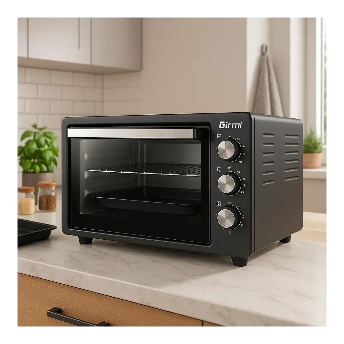 Forno Elettrico Antracite 1400W 45 Litri Ventilato Multifunzione