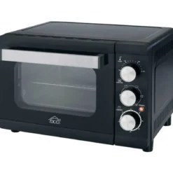 Forno Elettrico Ventilato 35L 1800W DCG Nero Vassoio Griglia Maniglia
