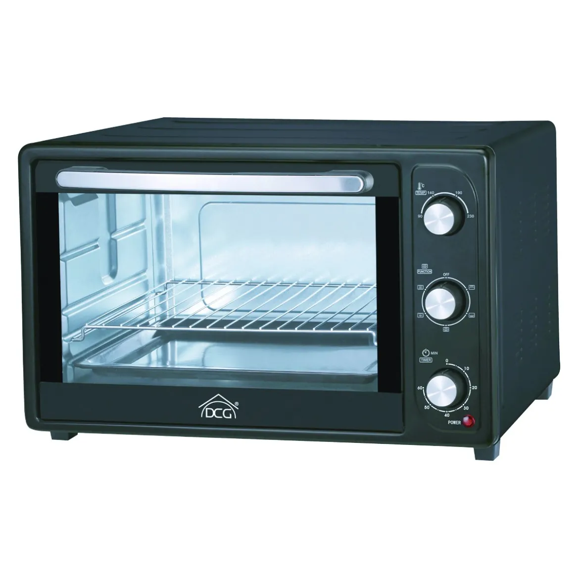Forno Elettrico Ventilato Nero 1800W lt45 DCG 61x44x39 cm