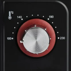 Forno Elettrico Ventilato 1380W Grill Vassoio Griglia Pinza Rosso Nero