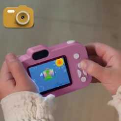 Fotocamera Digitale per Bambini Video HD 1080P Rosa Filtri Divertenti