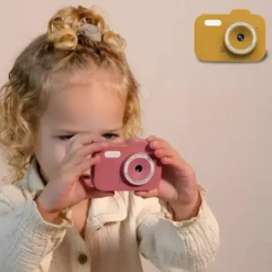 Fotocamera Digitale per Bambini Video HD 1080P Rosa Filtri Divertenti