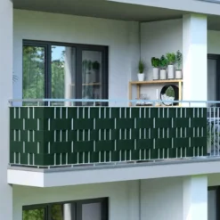 Frangivista in PVC Verde con Clip 19x3500 cm per Recinzione Balcone
