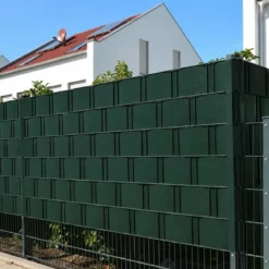 Frangivista in PVC Verde con Clip 19x3500 cm per Recinzione Balcone