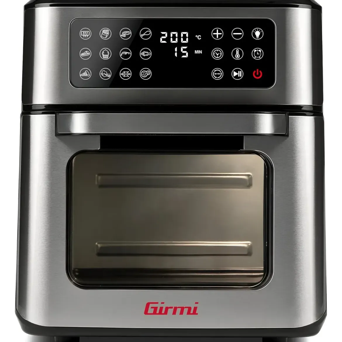 Friggitrice ad Aria Girmi 1800W 12L con Girarrosto Spiedini Grigio