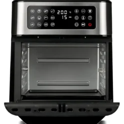 Friggitrice ad Aria Girmi 1800W 12L con Girarrosto Spiedini Grigio