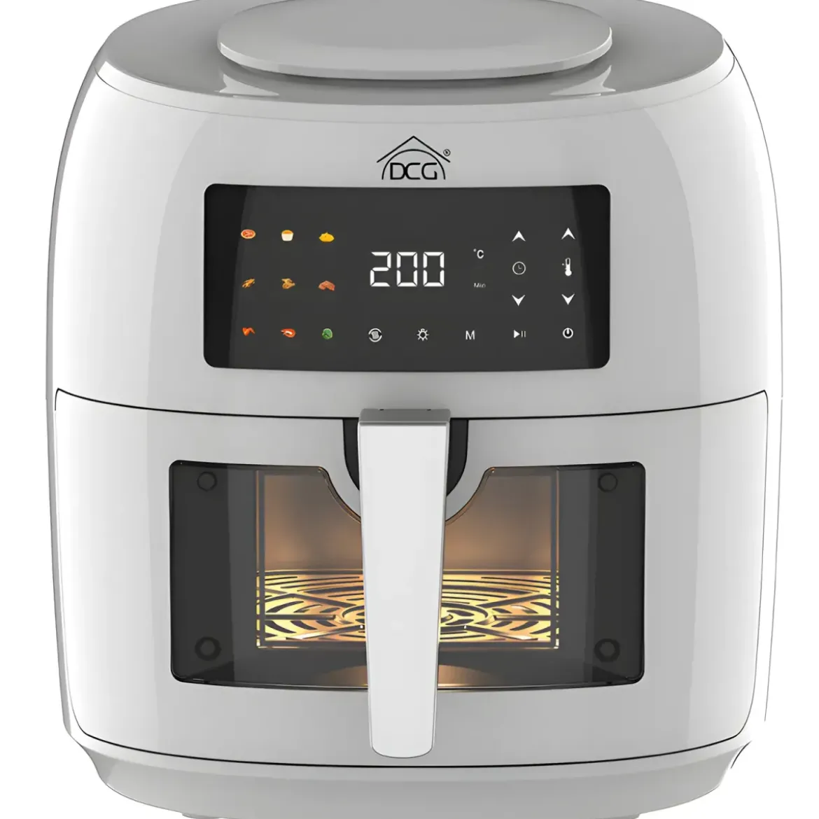 Friggitrice ad Aria 1800W 8L DCG Bianco Display Touch Antiaderente