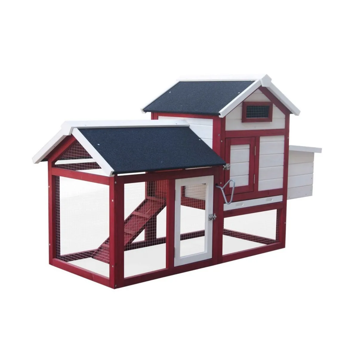 Gabbia Pollaio Casetta in Legno 2 - 3 Galline Recinto per Polli Volatili Quaglie