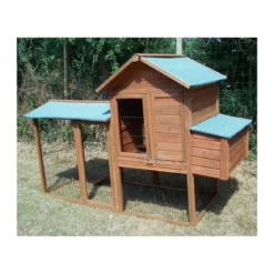 Gabbia Pollaio Casetta in Legno 5 - 8 Galline Voliera per Polli Volatili Faraone