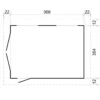 Garage in Legno Grezzo 368x354 cm a Pannelli Box con Porta Elettrica