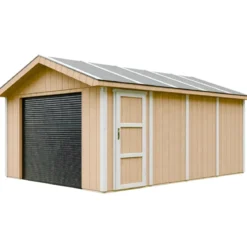 Garage in Legno 354x486 cm Box Auto Moto 17 m2 Miele a Pannelli