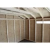 Garage in Legno 368x354 cm Rosso a Pannelli Box con Porta Elettrica