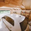 Garage in Legno 3x6 Grigio Scuro Box Auto da Esterno 21 m2 a Pannelli