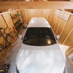 Garage in Legno 3x6 Marrone Box Auto Attrezzi Esterno 21 m2 a Pannelli