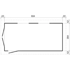 Garage in Legno 3x6 Marrone Box Auto Attrezzi Esterno 21 m2 a Pannelli