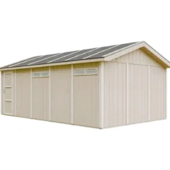 Garage in Legno 3x6 Marrone Box Auto Attrezzi Esterno 21 m2 a Pannelli
