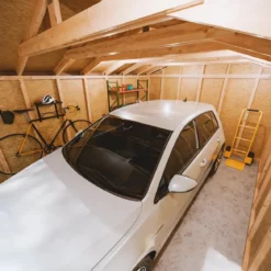 Garage in Legno 3x6 Marrone Box Auto Attrezzi Esterno 21 m2 a Pannelli