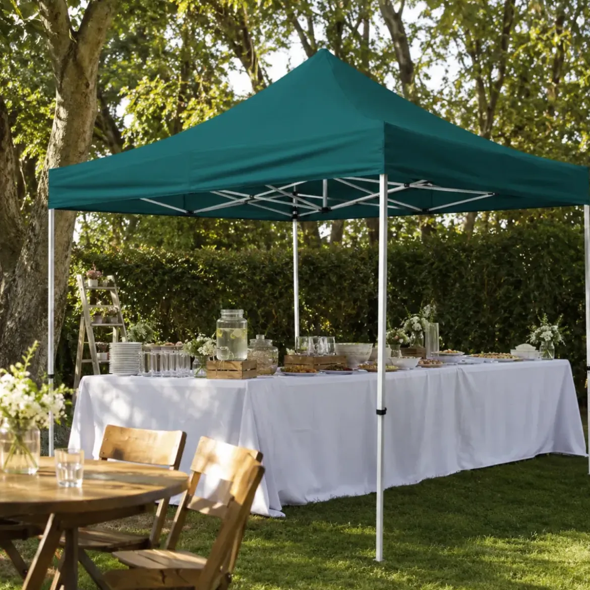 Gazebo a Fisarmonica in Alluminio 300x450 cm Verde Impermeabile Borsa