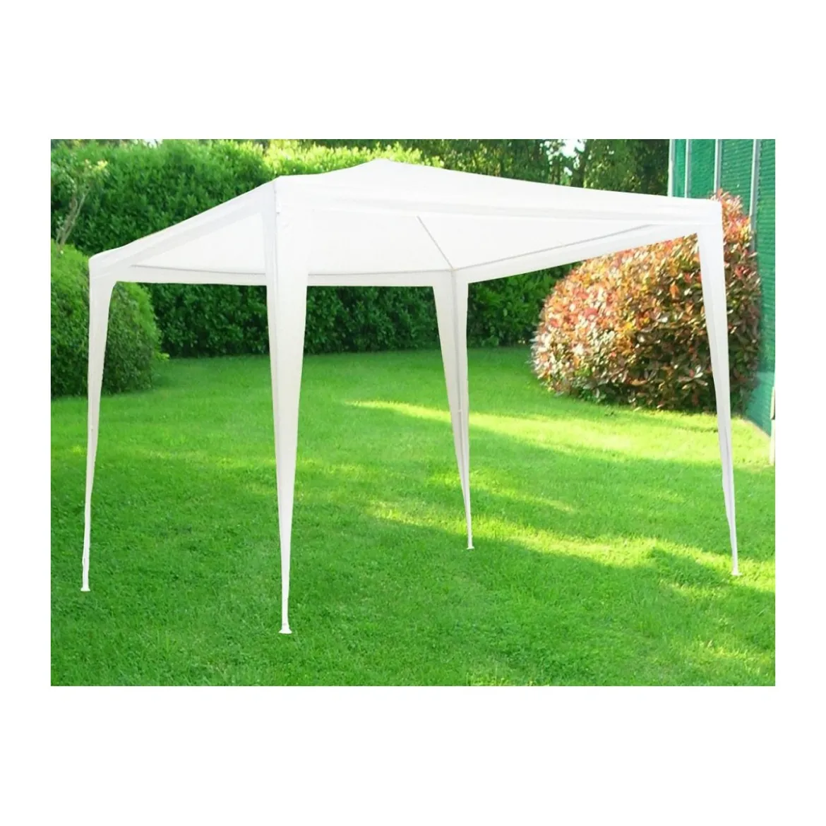 Gazebo Bianco Smontabile 3x4 Acciaio Duraturo Copertura Ombra Fiere Giardino