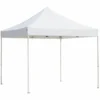 Gazebo da Esterno Pieghevole 290x290 m Bianco in Acciaio Poliestere