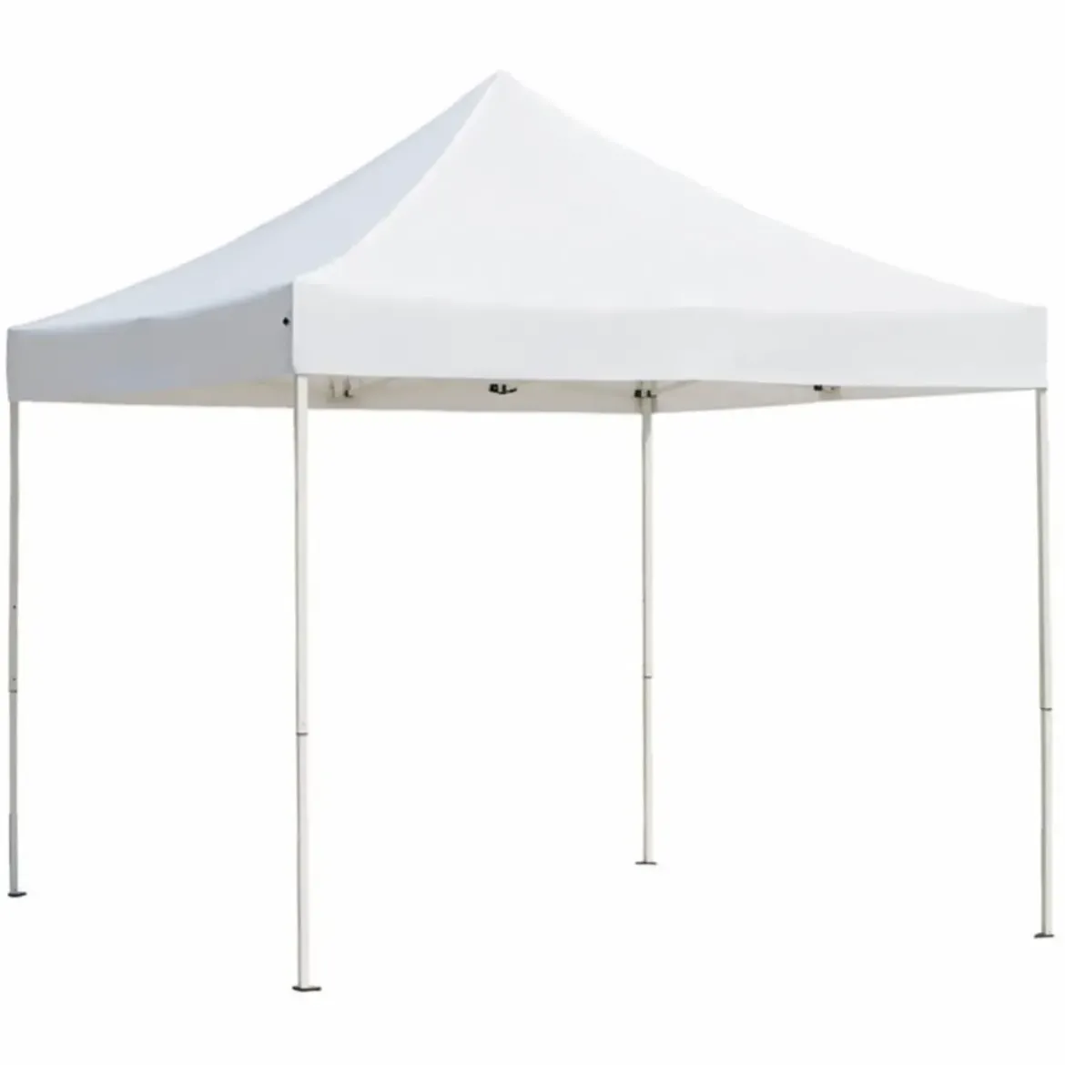 Gazebo da Esterno Pieghevole 290x290 m Bianco in Acciaio Poliestere