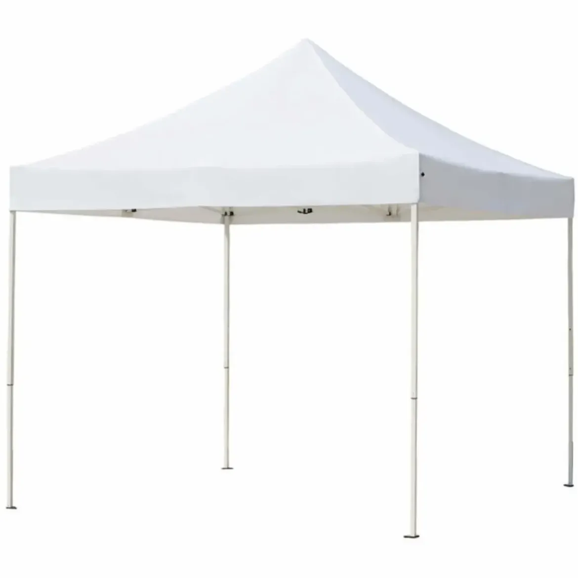 Gazebo da Esterno Pieghevole 290x290 m Bianco in Acciaio Poliestere