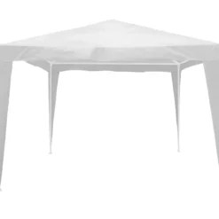Gazebo da Esterno 2x3 m Telo in Raffia Bianco Rettangolare Acciaio
