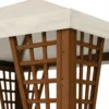 Gazebo da Giardino in Legno Impregnato 3x3 m Noce Copertura Removibile