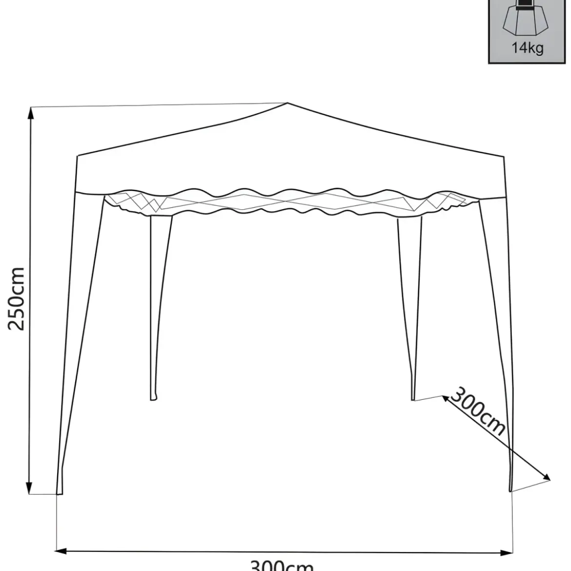 Gazebo da Giardino Pieghevole 3x3 m Verde Struttura in Acciaio
