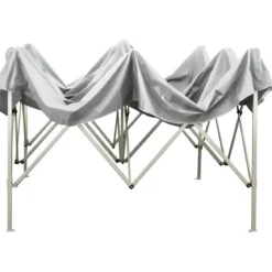 Gazebo da Giardino 3x2 a Fisarmonica Impermeabile Bianco con Sacca