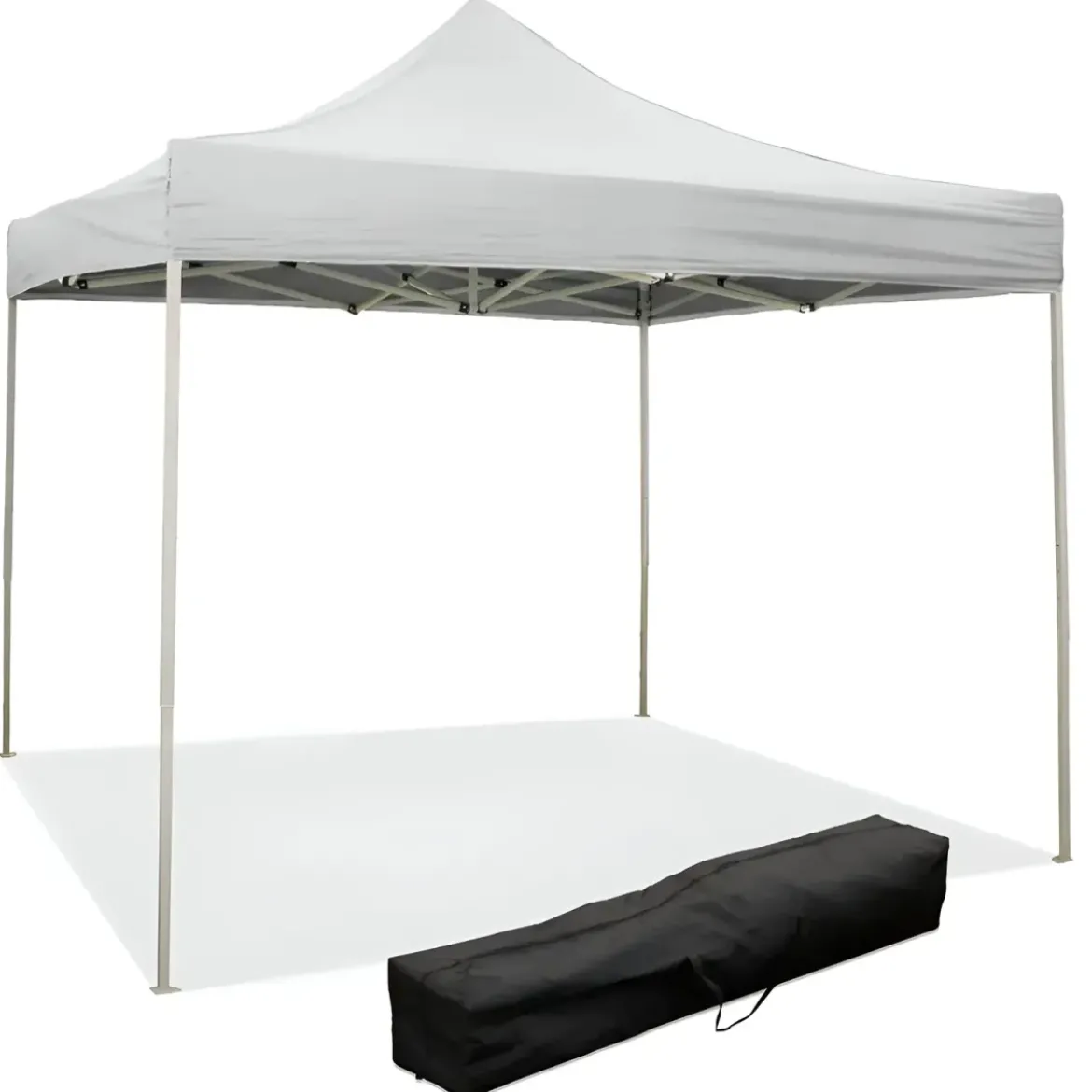 Gazebo da Giardino 3x3 a Fisarmonica Impermeabile Bianco con Sacca