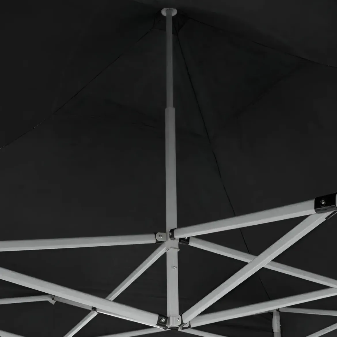 Gazebo da Giardino 3x3 a Fisarmonica Impermeabile Nero con Sacca