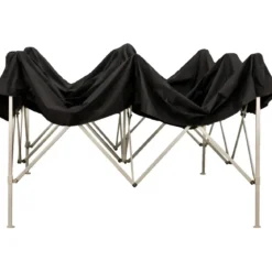 Gazebo da Giardino 3x3 a Fisarmonica Impermeabile Nero con Sacca