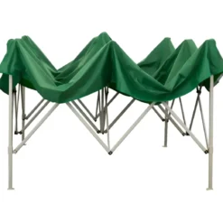 Gazebo da Giardino 3x3 a Fisarmonica Impermeabile Verde con Sacca