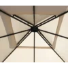 Gazebo da Giardino 3x3 Avorio e Antracite Resistente Elegante