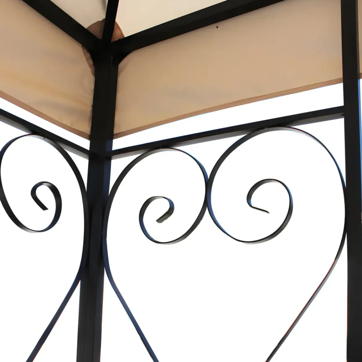 Gazebo da Giardino 3x3 Avorio e Antracite Resistente Elegante