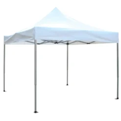 Gazebo da Giardino 3x3 Bianco Pieghevole in Alluminio