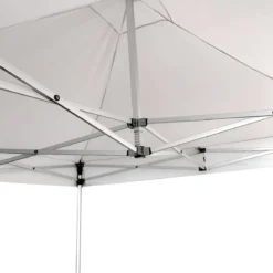 Gazebo da Giardino 3x3 Fisarmonica Altezza Regolabile Bianco Sacca