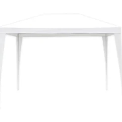 Gazebo da Giardino 3x3m Bianco in Acciaio con Copertura in Polietilene