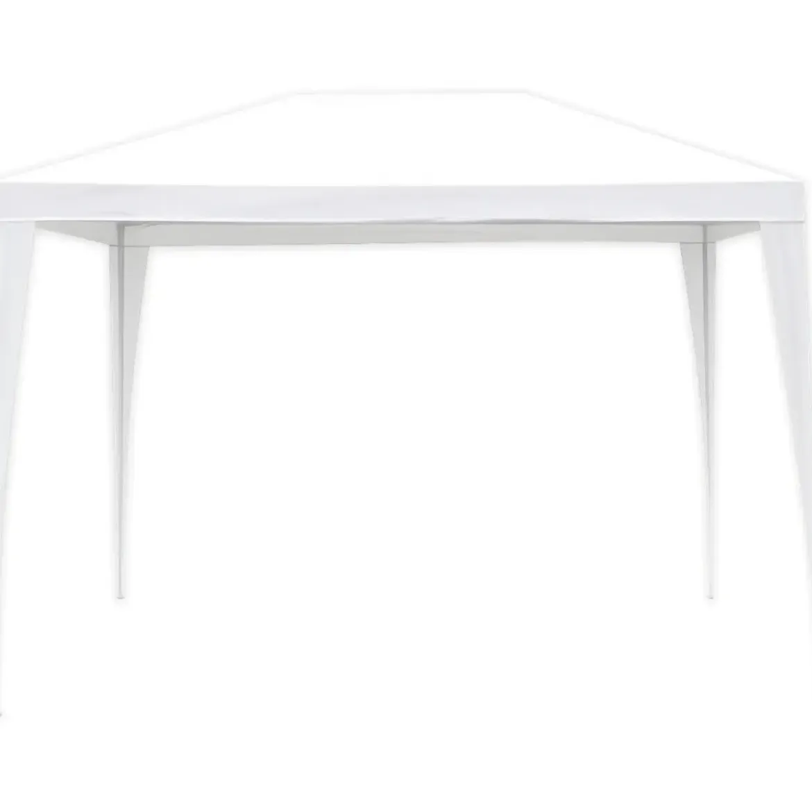 Gazebo da Giardino 3x3m Bianco in Acciaio con Copertura in Polietilene